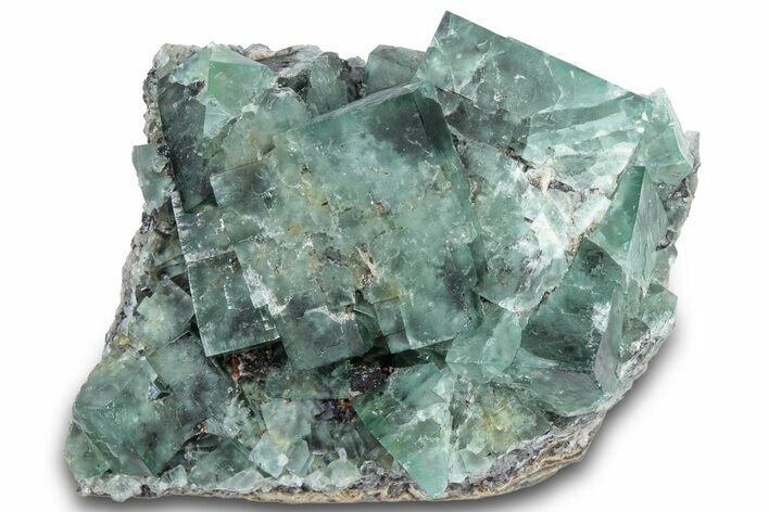 Fluorescent Green Fluorite Cluster - Diana Maria Mine, England #305783